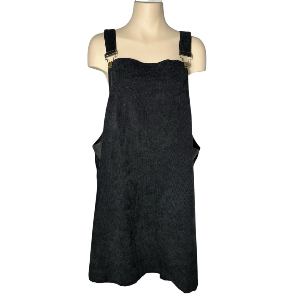 SHEIN Black Pinafore Midi Dress